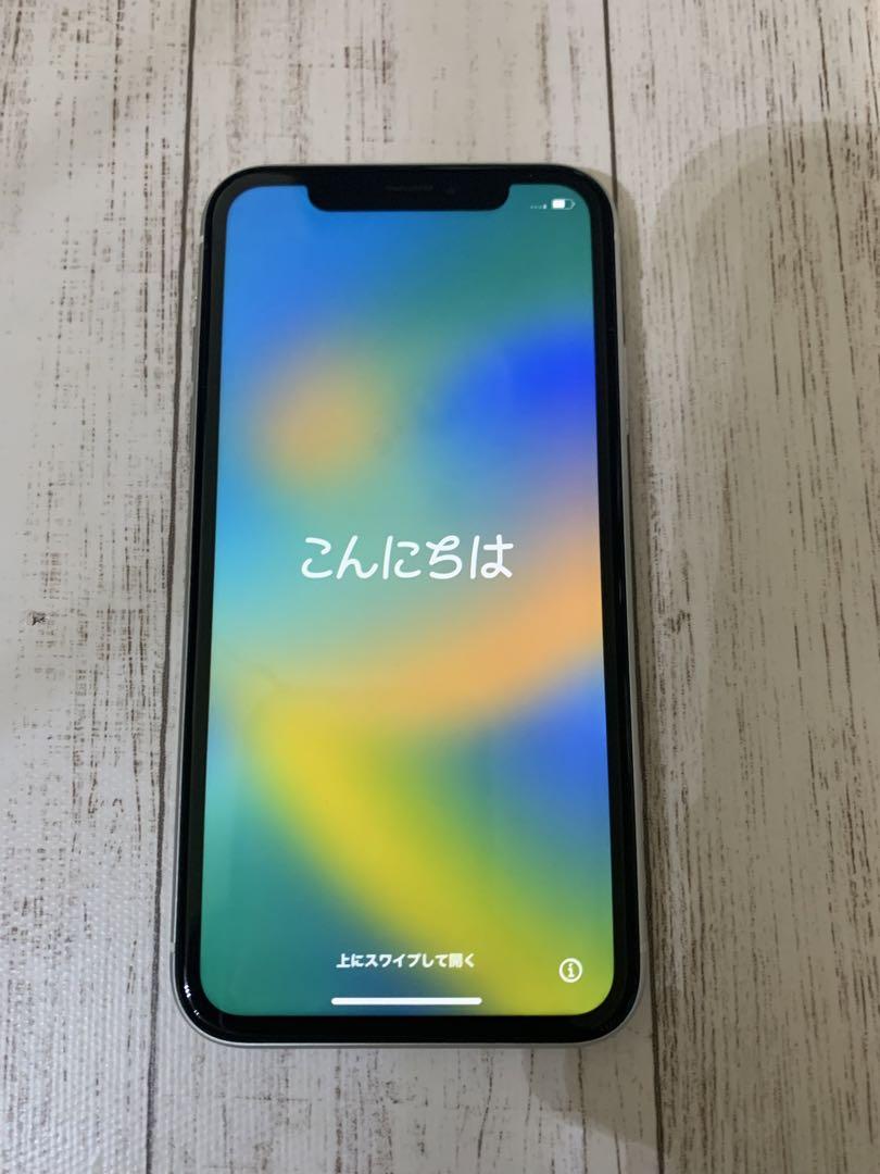 美品 iPhone XR White 128 GB au simロック解除済 【送料無料/即納