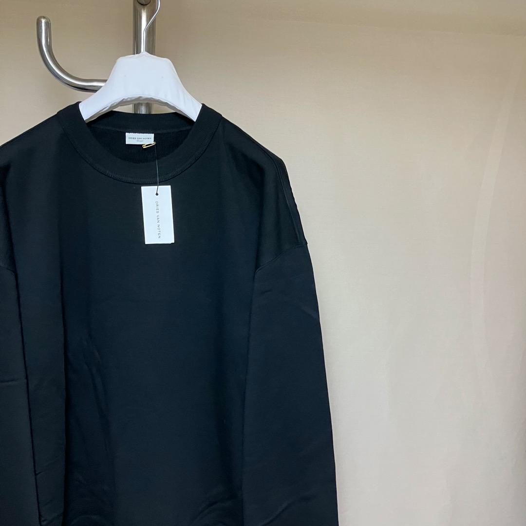 専門店では 新品 6337 スウェット 黒 noten van dries 24ss L トップス