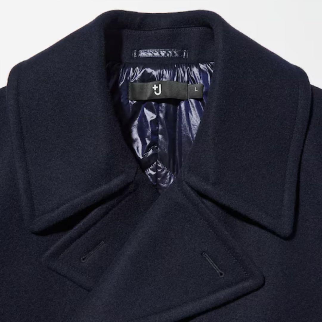 【美品】UNIQLO ＋j ウールブレンドオーバーサイズピーコートxxl