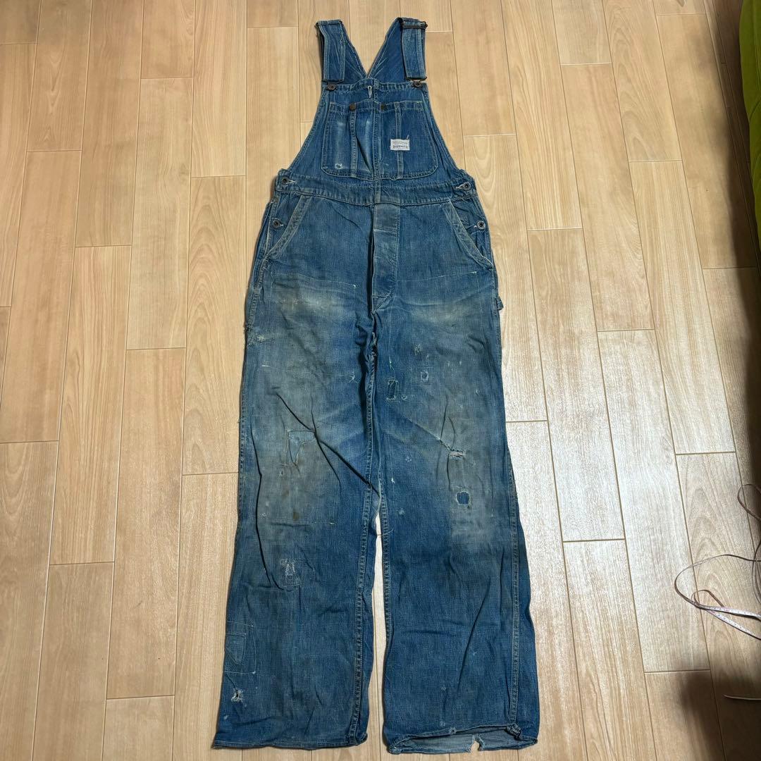 WWⅡ 40s 大戦 big smith 月桂樹ボタン デニム オーバーオールL・BIG SMITH