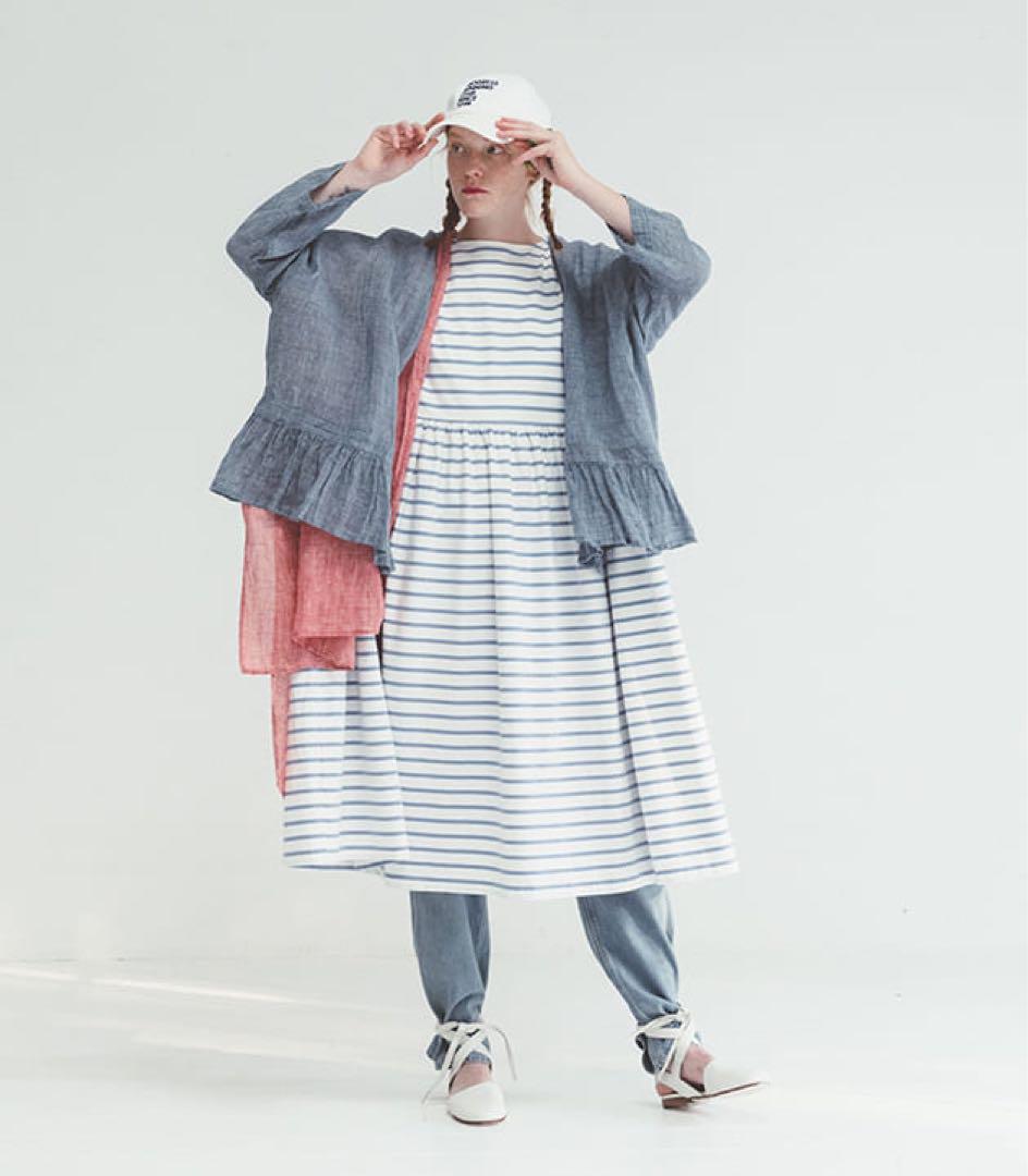 美品❣️ネストローブ nest robe リネングレンチェックガーゼ