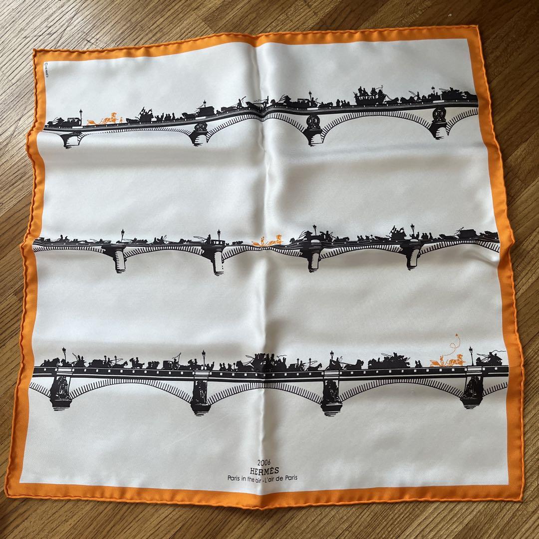 HERMES エルメス 2006 Paris in the air シルクカレ小物