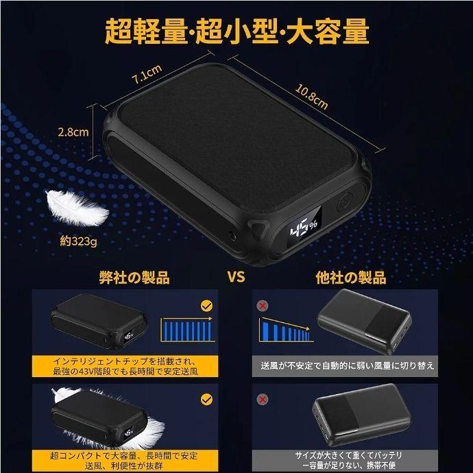 空調作業服 ファンバッテリーセット43V 30000mAh 大容量 ★新品未使用
