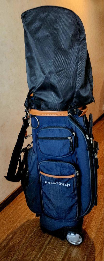送料無料/超美品 お買い得 CRESTGOLF キャスター付き キャディバッグ