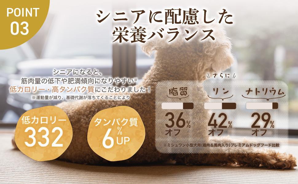 ミシュワン MISHONE ドッグフード シニア犬用 1kg×3袋 日本製