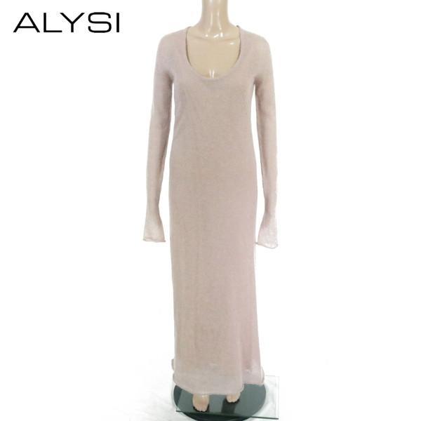 新品 アリジ ALYSI ニットワンピース S EOP1546 Sサイズ ロング