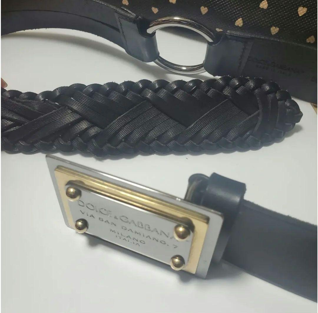 【美品】DOLCE & GABBANA ブラック　ベルト