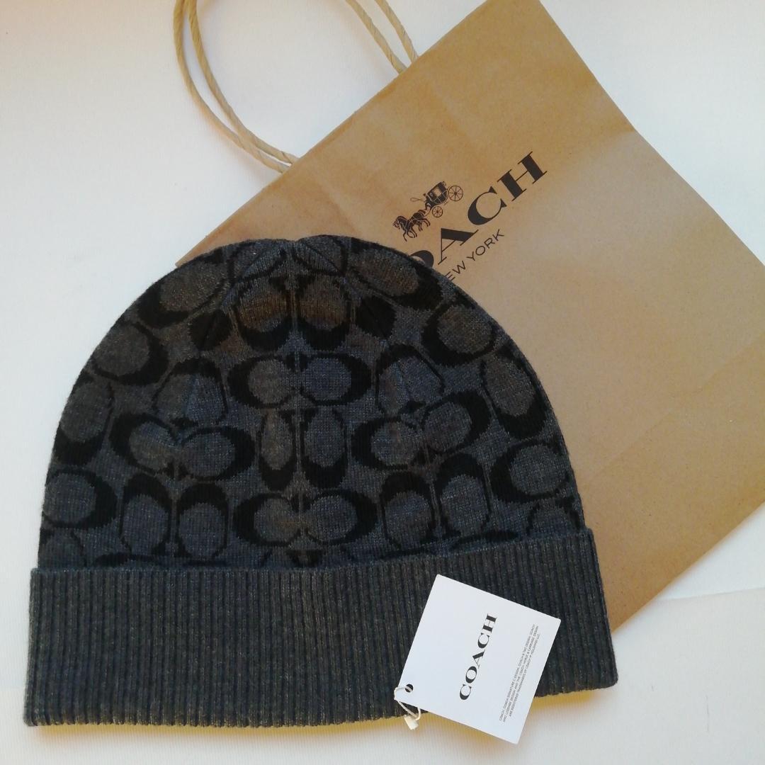 正規店購入★コーチ★シグネチャー★ニット帽★ビーニー★新品、タグ付き