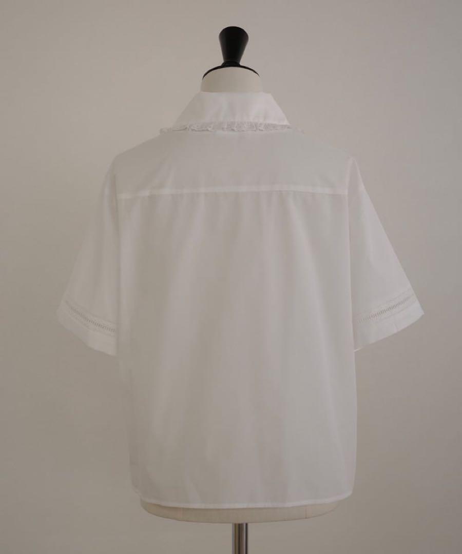新品OHGAオーガPURE LACE半袖シャツブラウスyori drawer - メルカリ