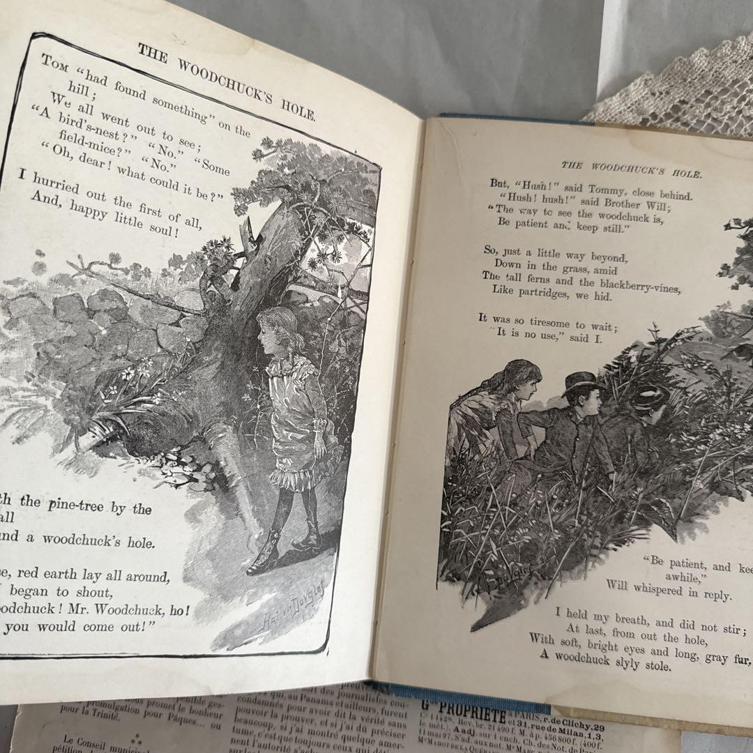 状態良好1886年アンティーク美しいビクトリアン絵本　洋書ジャンクジャーナル古書