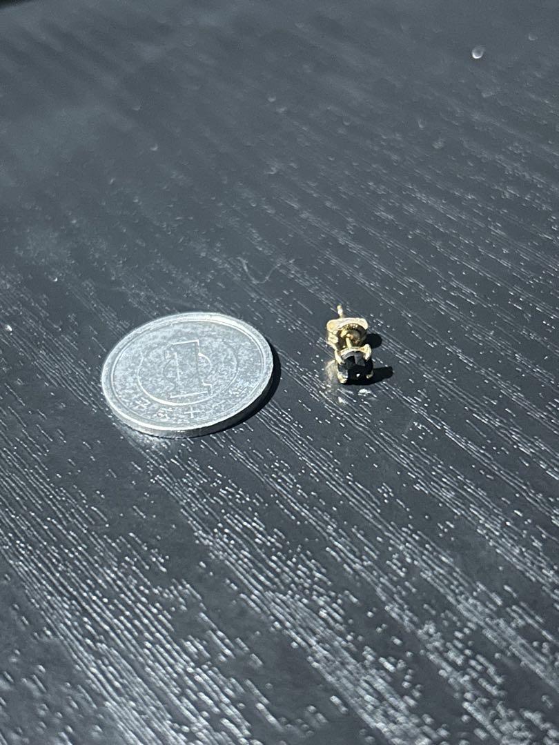 K18 ブラックダイヤ ピアス