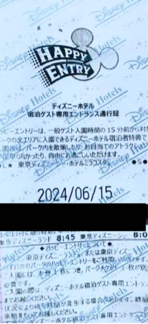 6月15日（土）ディズニーシー・ランド　ハッピーエントリー