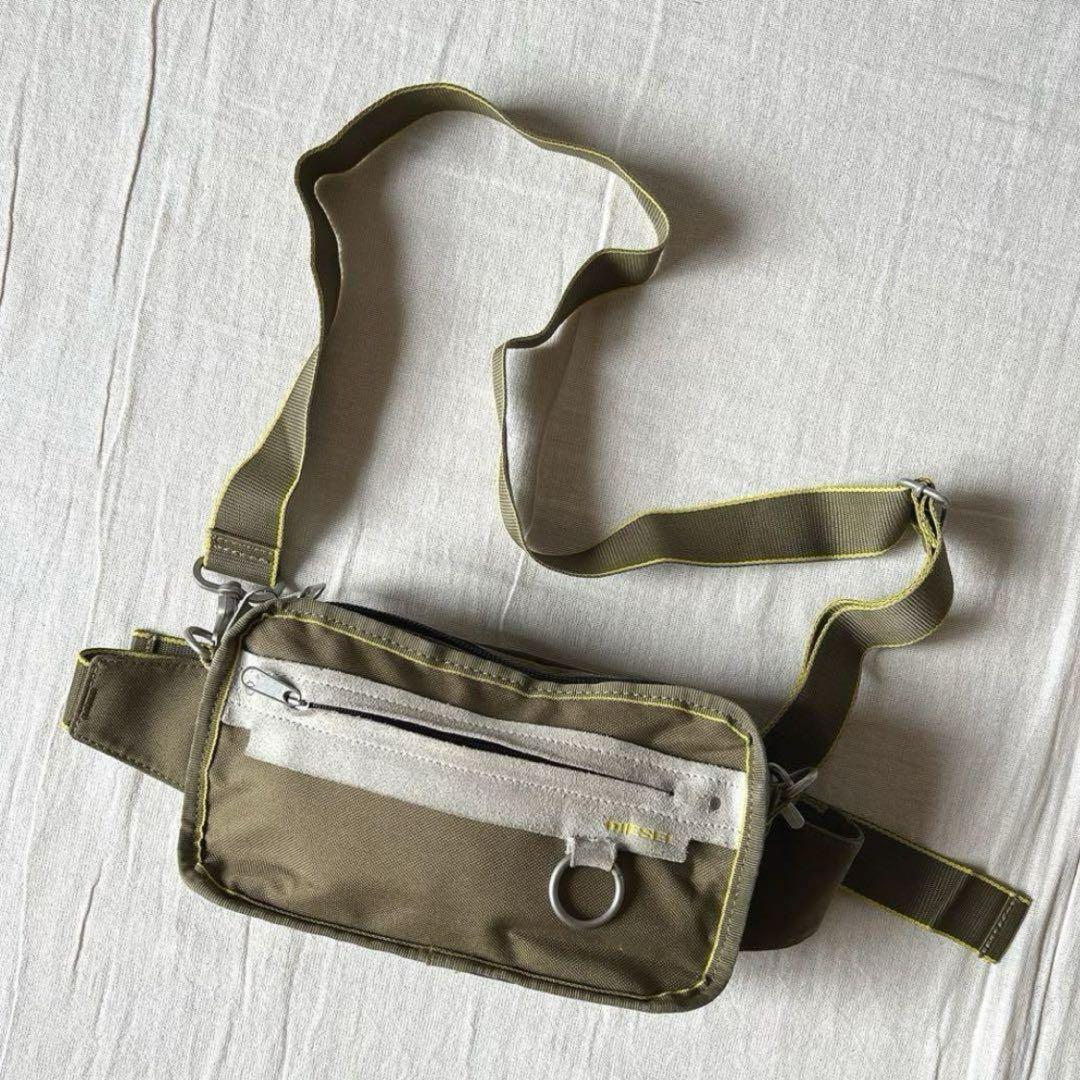00s　DIESEL　2wayギミックバッグ　スエード切り替え　グランジ　Y2K