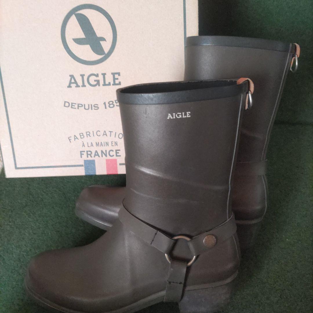 AIGLE ダークブラウン 長靴