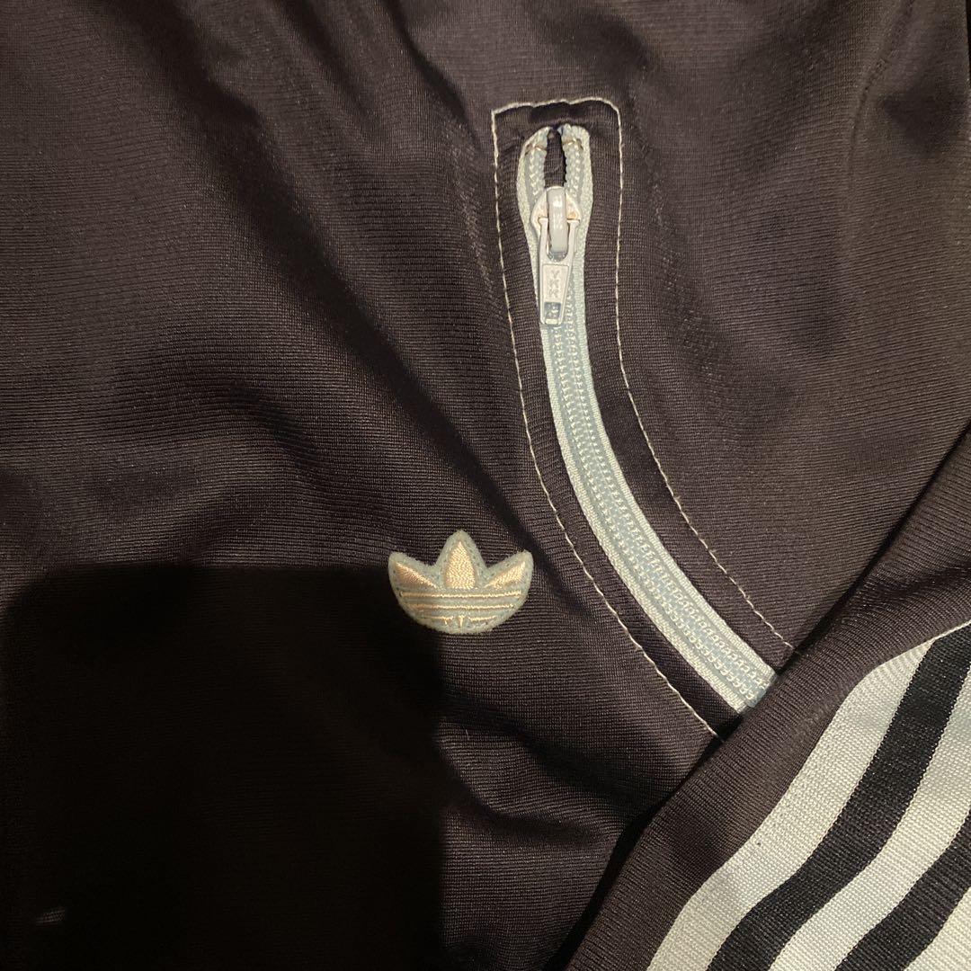 adidas ブラック ストライプジャージ M