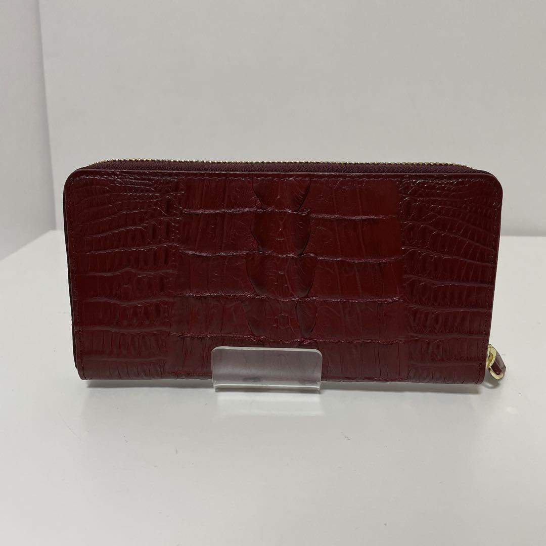 RODANIA ロダニア クロコダイル 長財布 RDOC9862 ワイン 中古