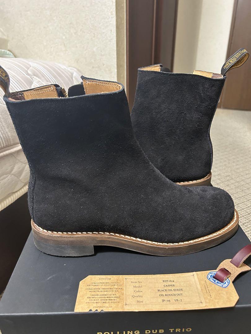 新品 ローリングダブトリオ キャスパー オイル スエード ブラック size 7
