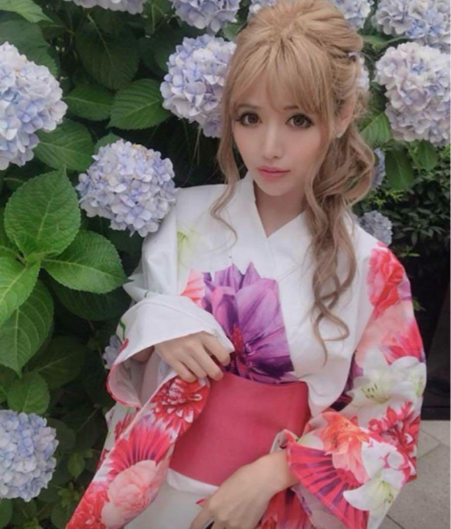 Rady フラワーブーケ 浴衣 ピンク花柄 姫ギャル
