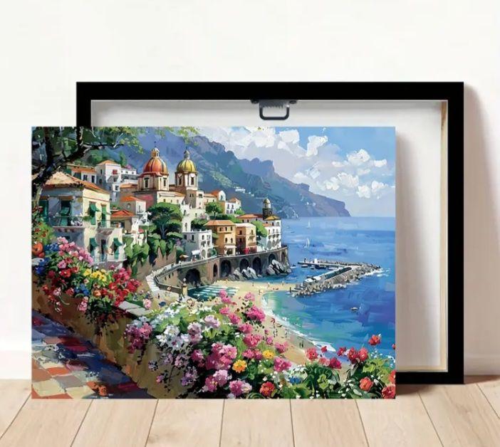 No.222フレーム付きキャンバスアート　オシャレ絵画　風景画　海絵画 No.221フレーム付きキャンバスアート オシャレ絵画 風景画 海絵画