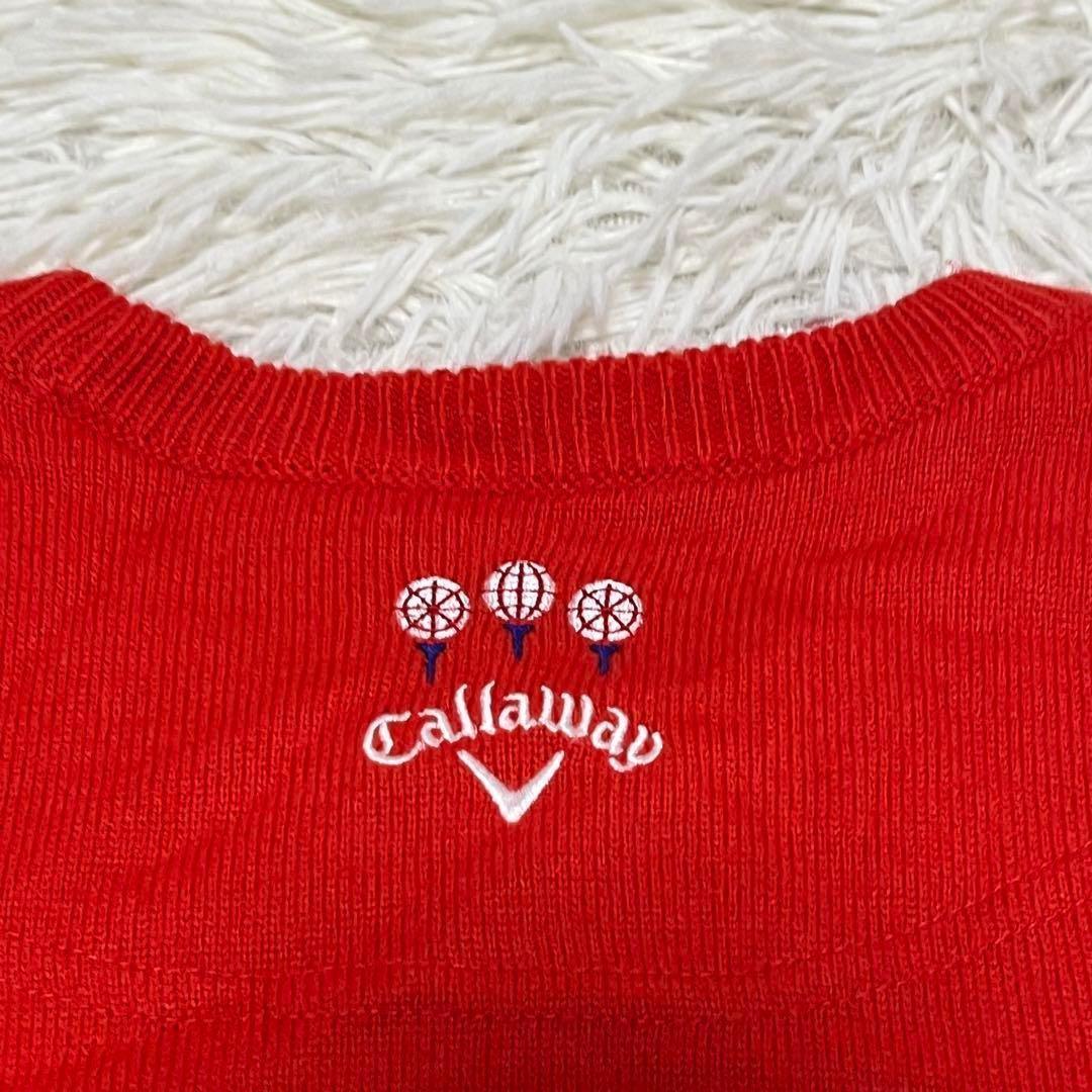 callaway キャロウェイ　ニット　セーター　レッド　ロゴ