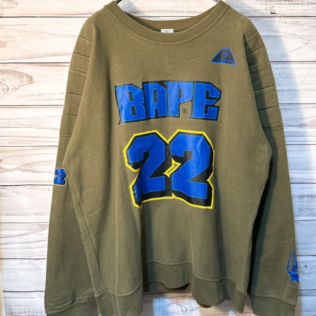 A BATHING APE アベイシングエイプ　スウェット　フットボール　XL