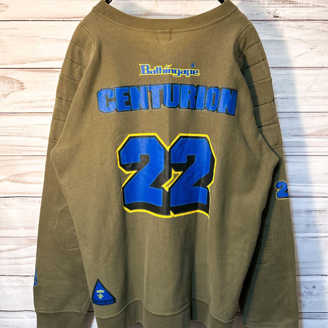 A BATHING APE アベイシングエイプ　スウェット　フットボール　XL