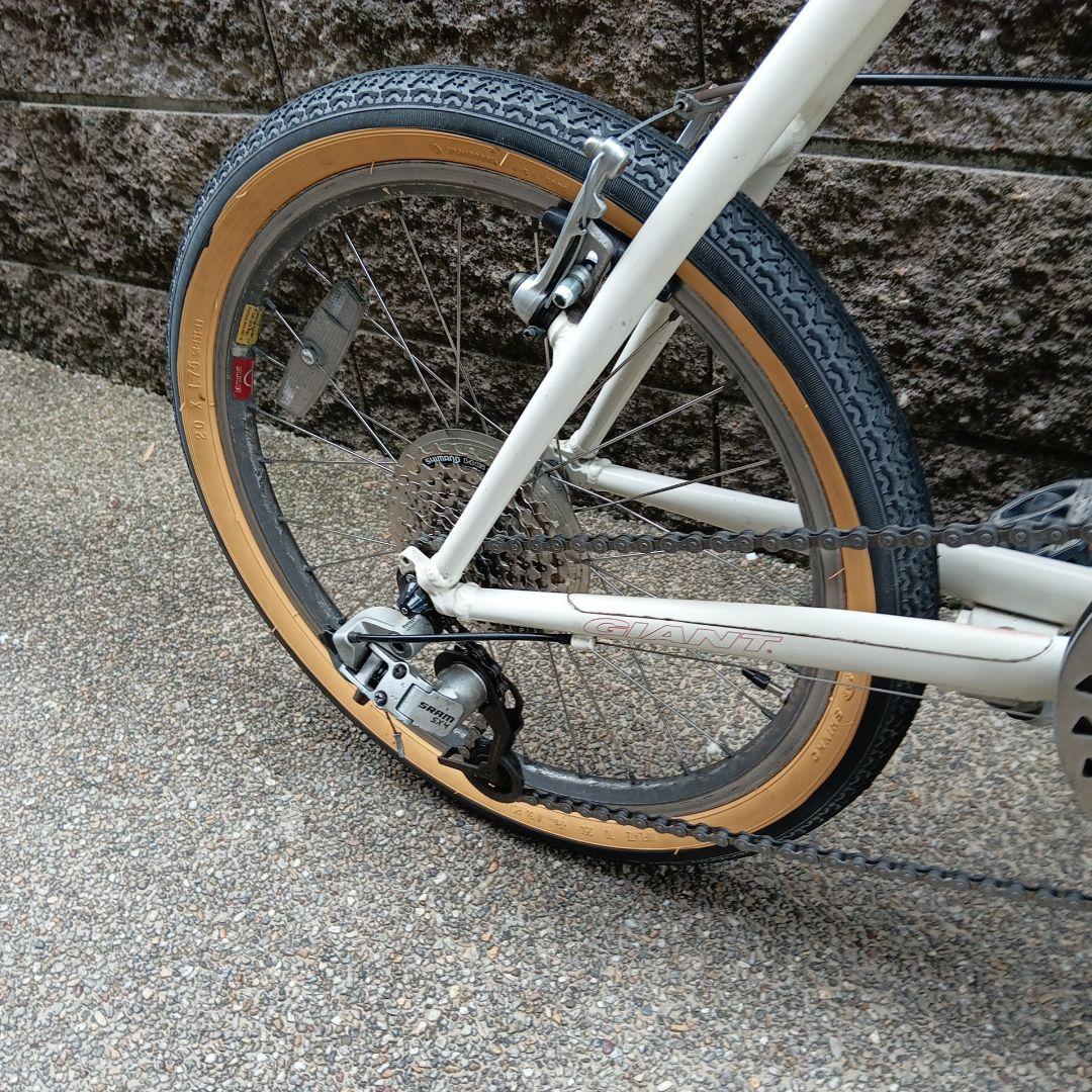 Escape Mini 3 ホワイト 小径自転車 前カゴ付き - メルカリ