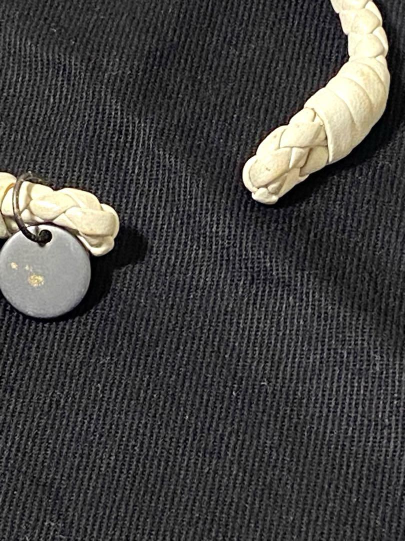 ボッテガ ヴェネタ BOTTEGA VENETA レザー ブレスレット　ホワイト