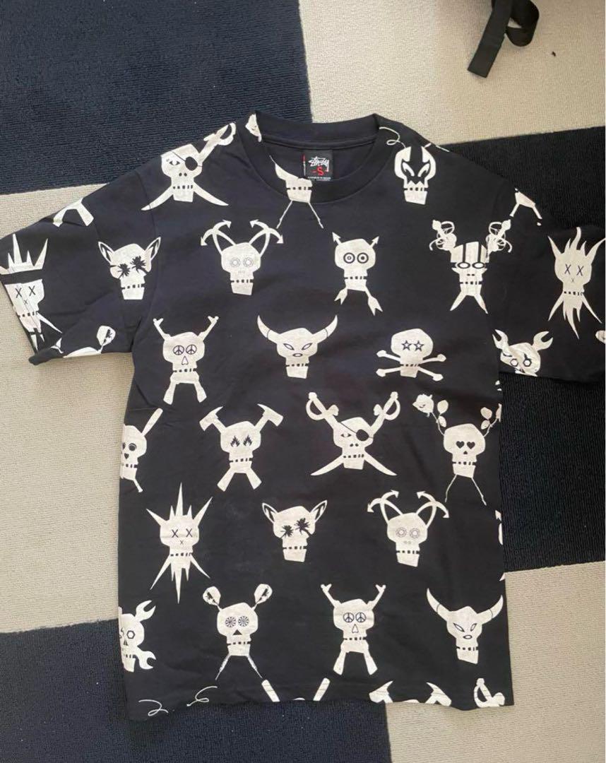 old stussy 00s skull tシャツ スカル y2k s - メルカリ