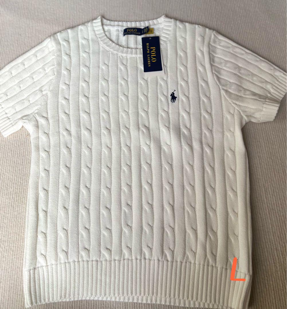 Polo Ralph Lauren 半袖 カットソー Lサイズ 刺繍 ホワイトy