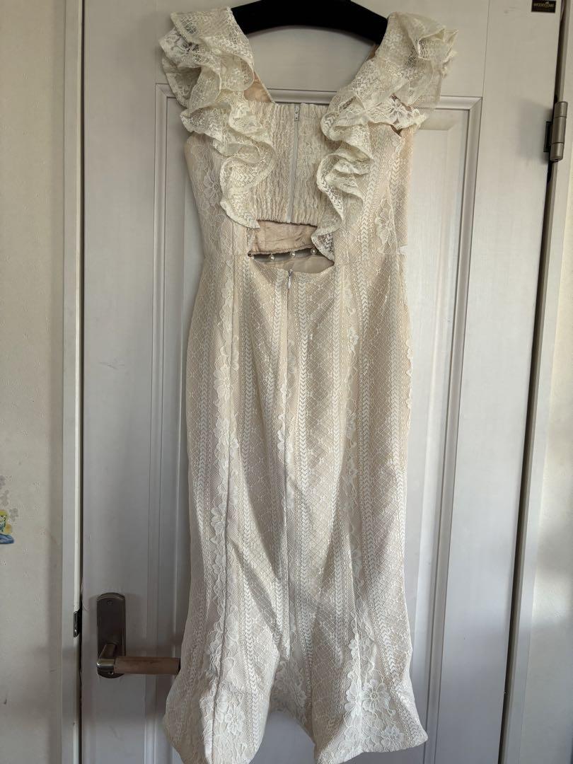 ROBE de FLEURS ドキャバドレス(DE2487) ホワイト