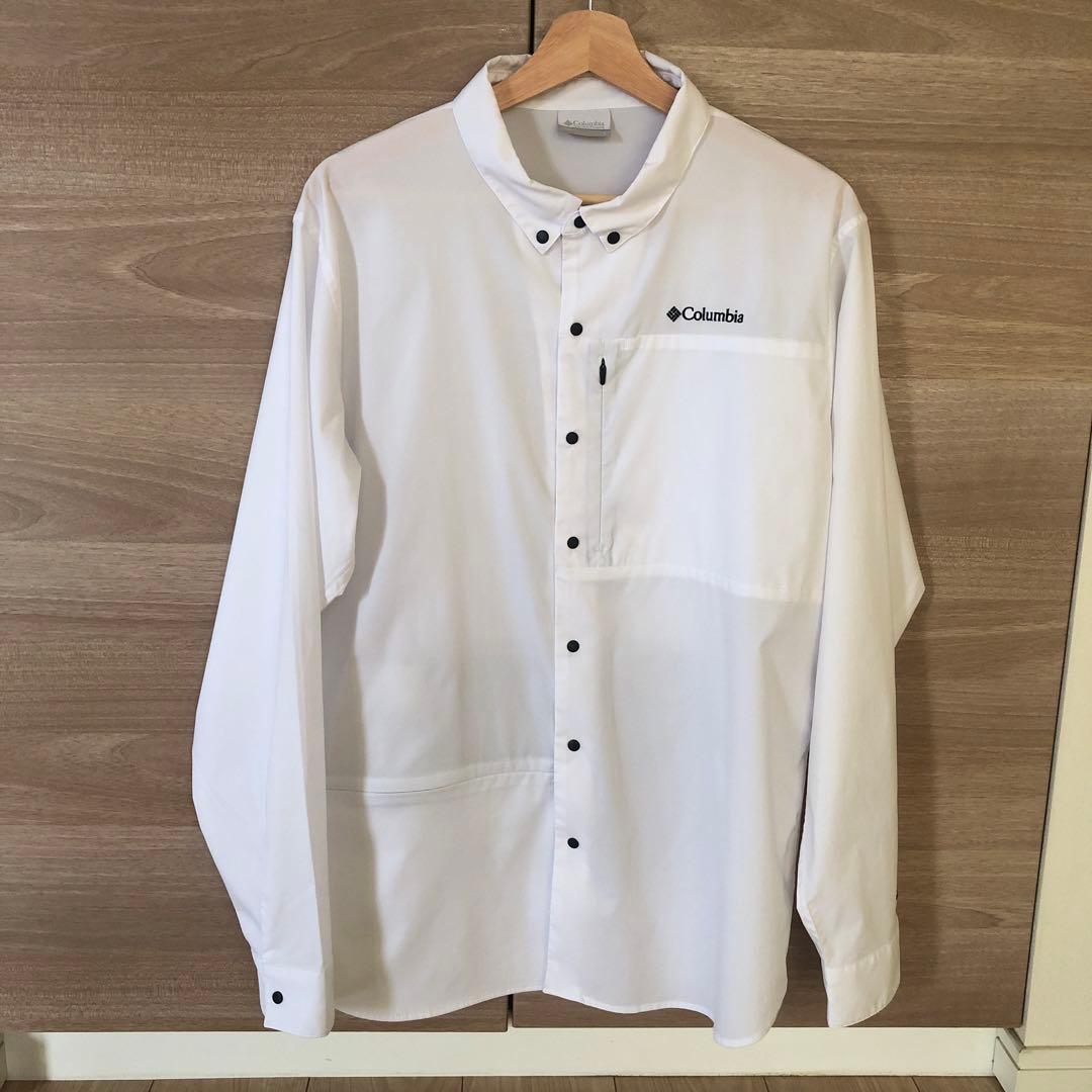 Columbia ボタンアップシャツ L ホワイト