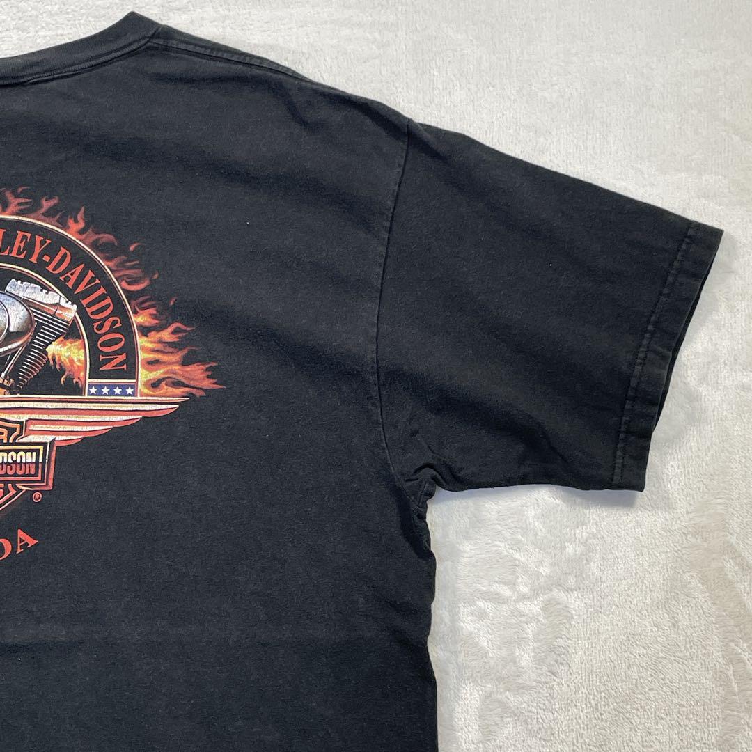 HARLEY-DAVIDSON 米国製　フレイム　V2エンジン　鷹　ブラック