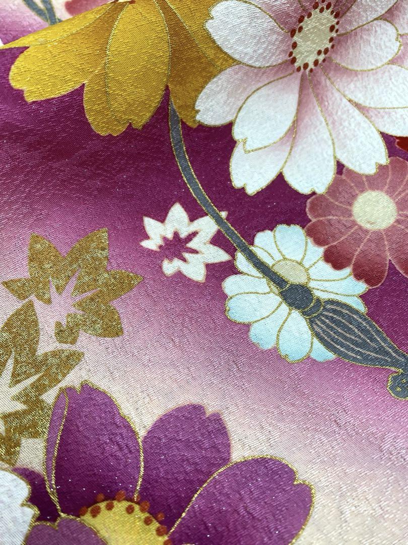 振袖 豪華 銀通し ラメ刺繍 銀彩 紋意匠 身丈166cm 躾糸 振袖 豪華 銀通し ラメ刺繍 銀彩 紋意匠 身丈166cm 躾糸