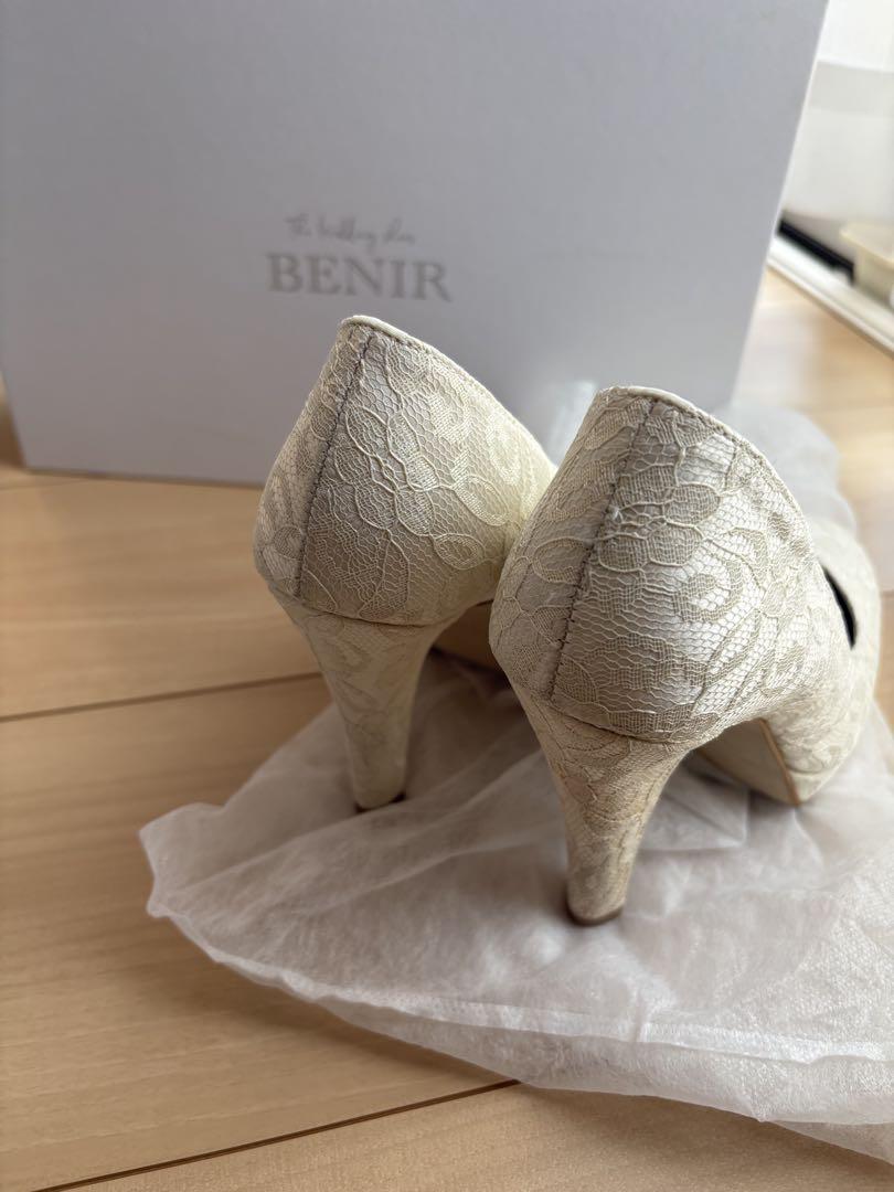 BENIR ベニル　レースハイヒールパンプス　22.5cm