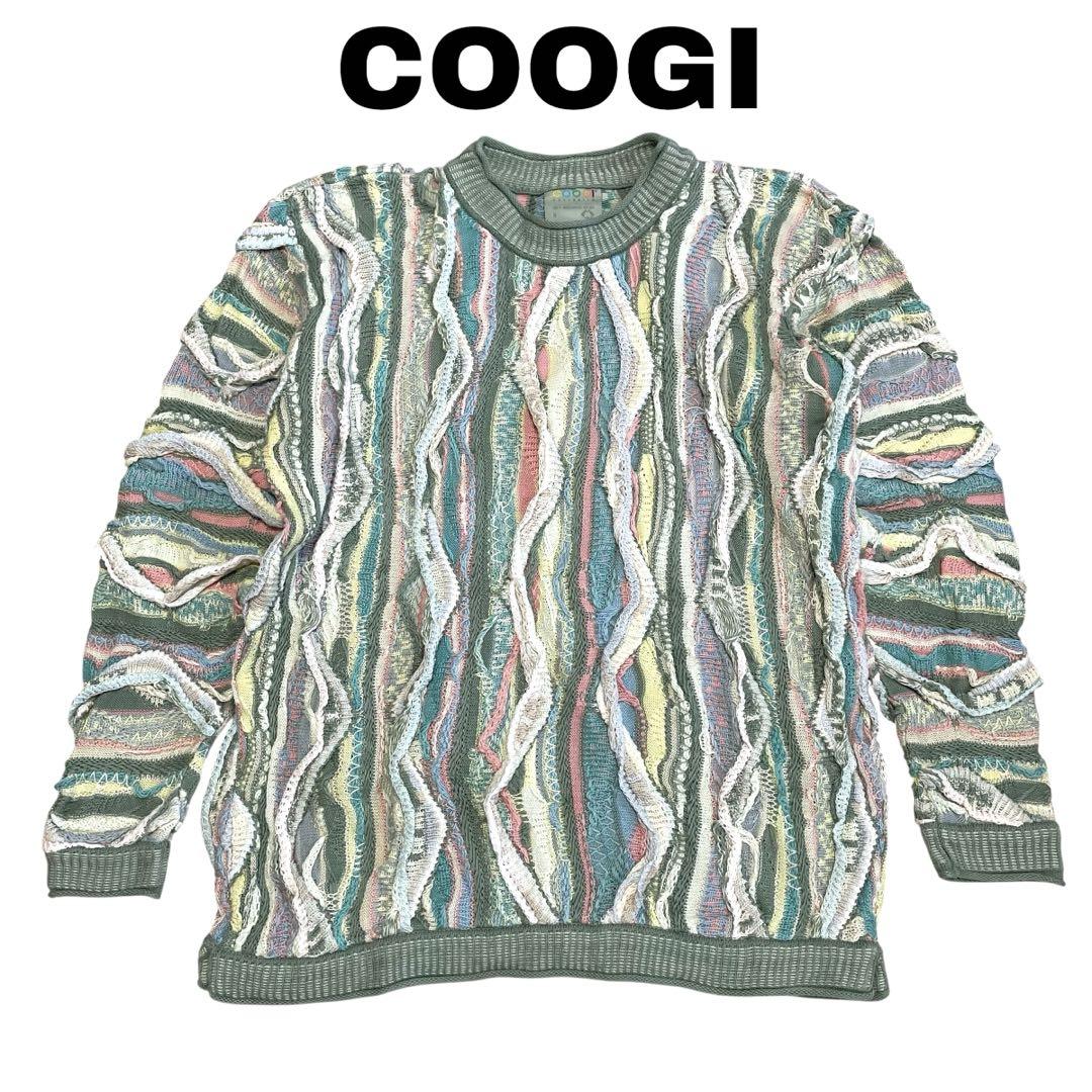 COOGI クージー　総柄ニット　ピュアウール　セーター　オーストラリア産　S COOGI(クージー) / ニット/セーター(薄手)/S/ウール/マルチ