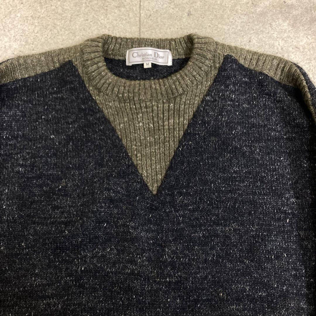 Christian Dior - ヴィンテージ Christian Dior ロゴ刺繍 ニット