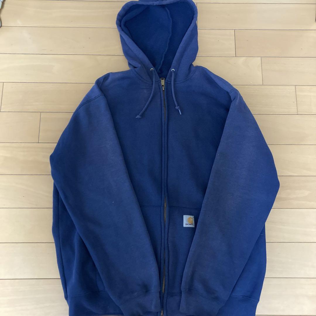 Carhartt ネイビー フルジップパーカー