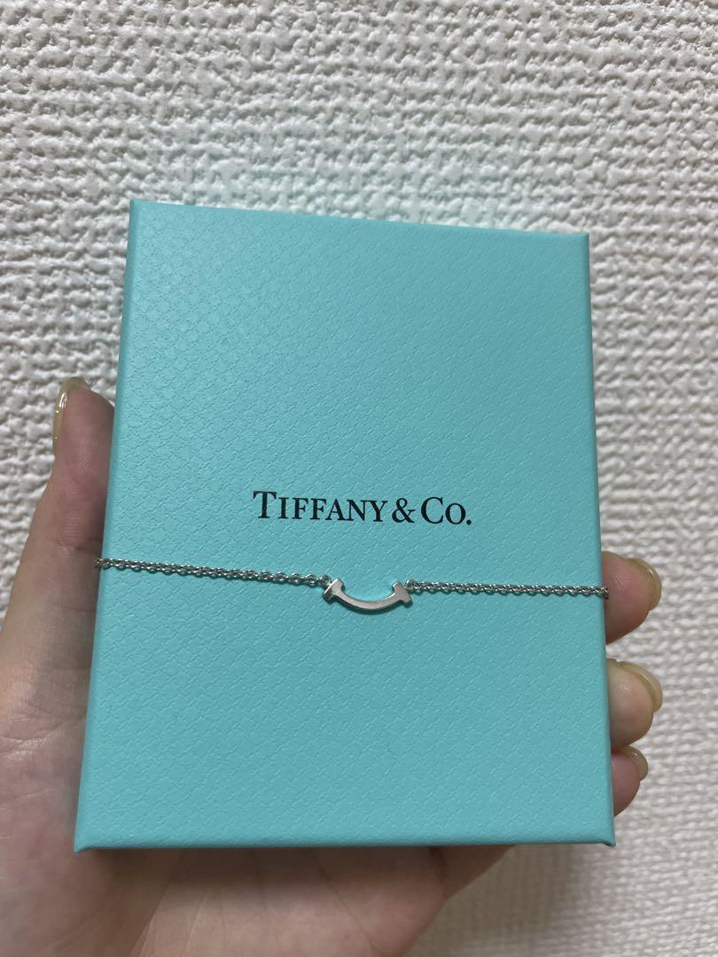 【美品】ティファニー Tiffany Tスマイル ブレスレット ホワイトゴールド 画像8