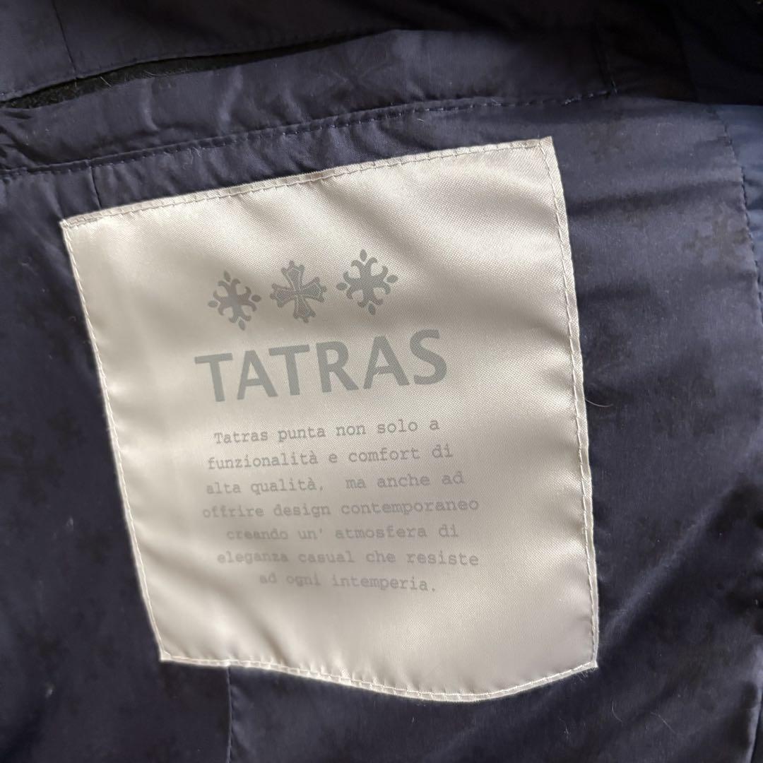 TATRAS TATRAS ネイビーダウンジャケット ラクーン POMONA