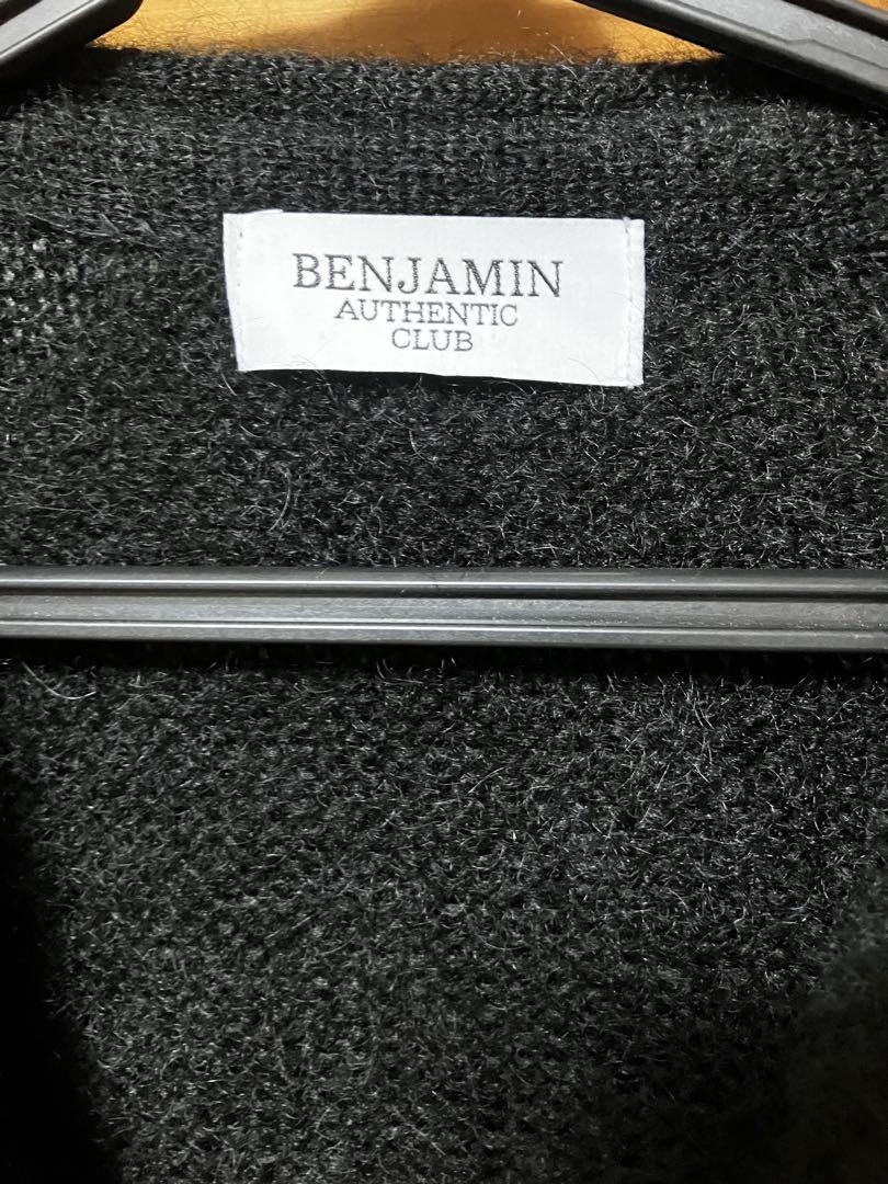 BENJAMIN AUTHENTIC CLUB モヘアカーディガン ブラック M
