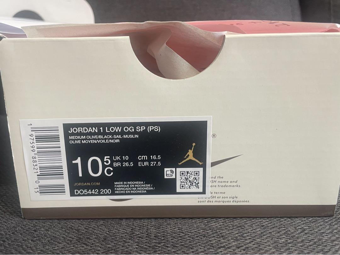 スニーカー Travis Scott  TD Air Jordan 1 Low 16.5