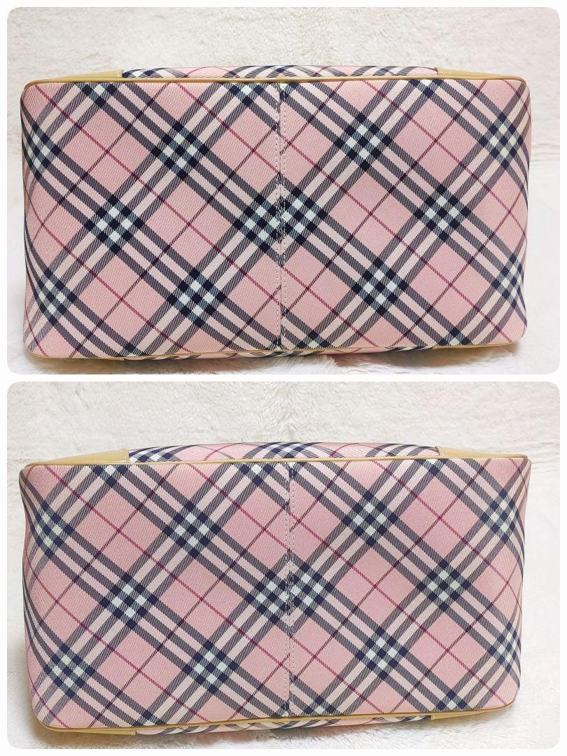 希少】【美品】バーバリーブルーレーベル ピンク系ノバチェック