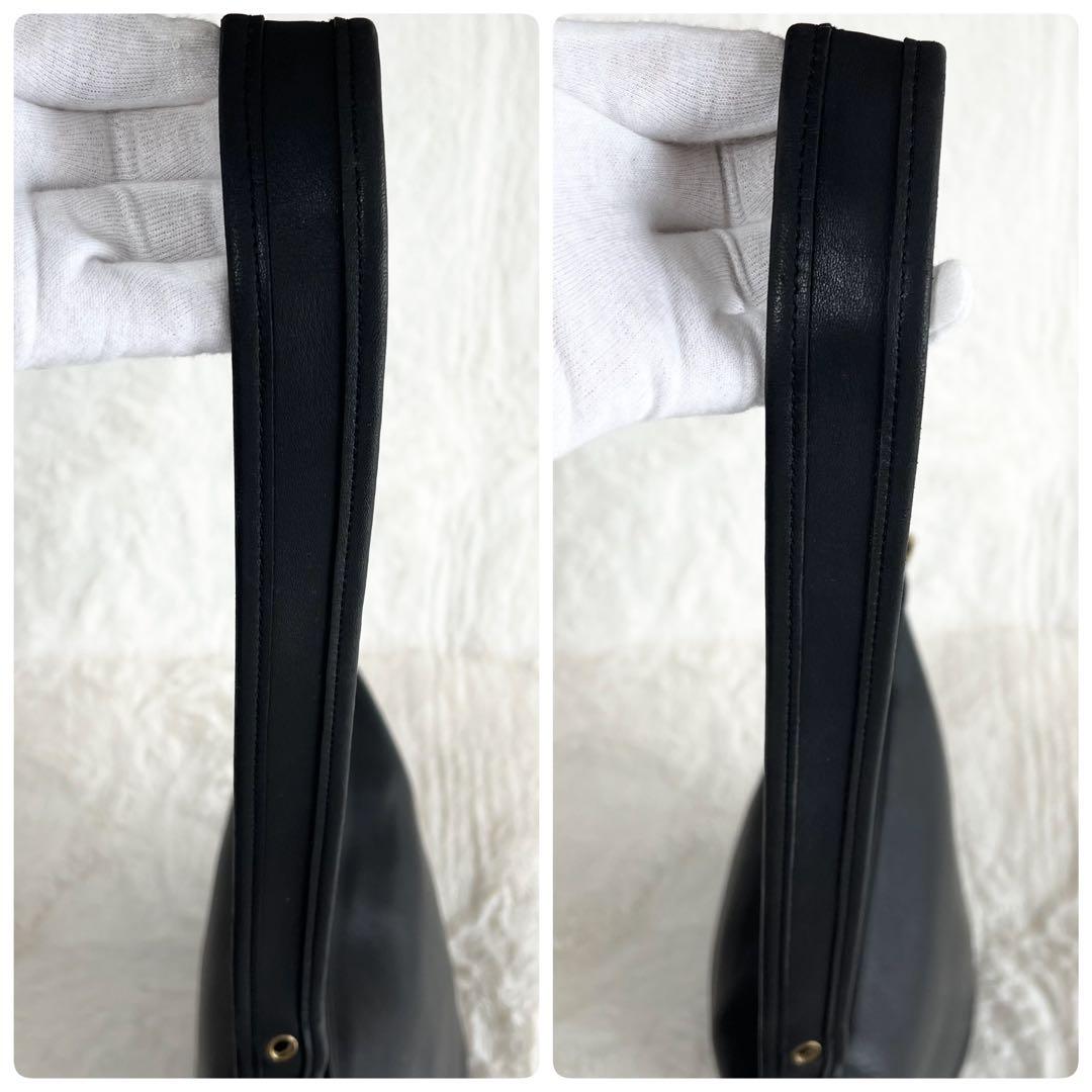 Vintage Coach オールドコーチ✨️ショルダーバッグ　バケツ　レザー　黒