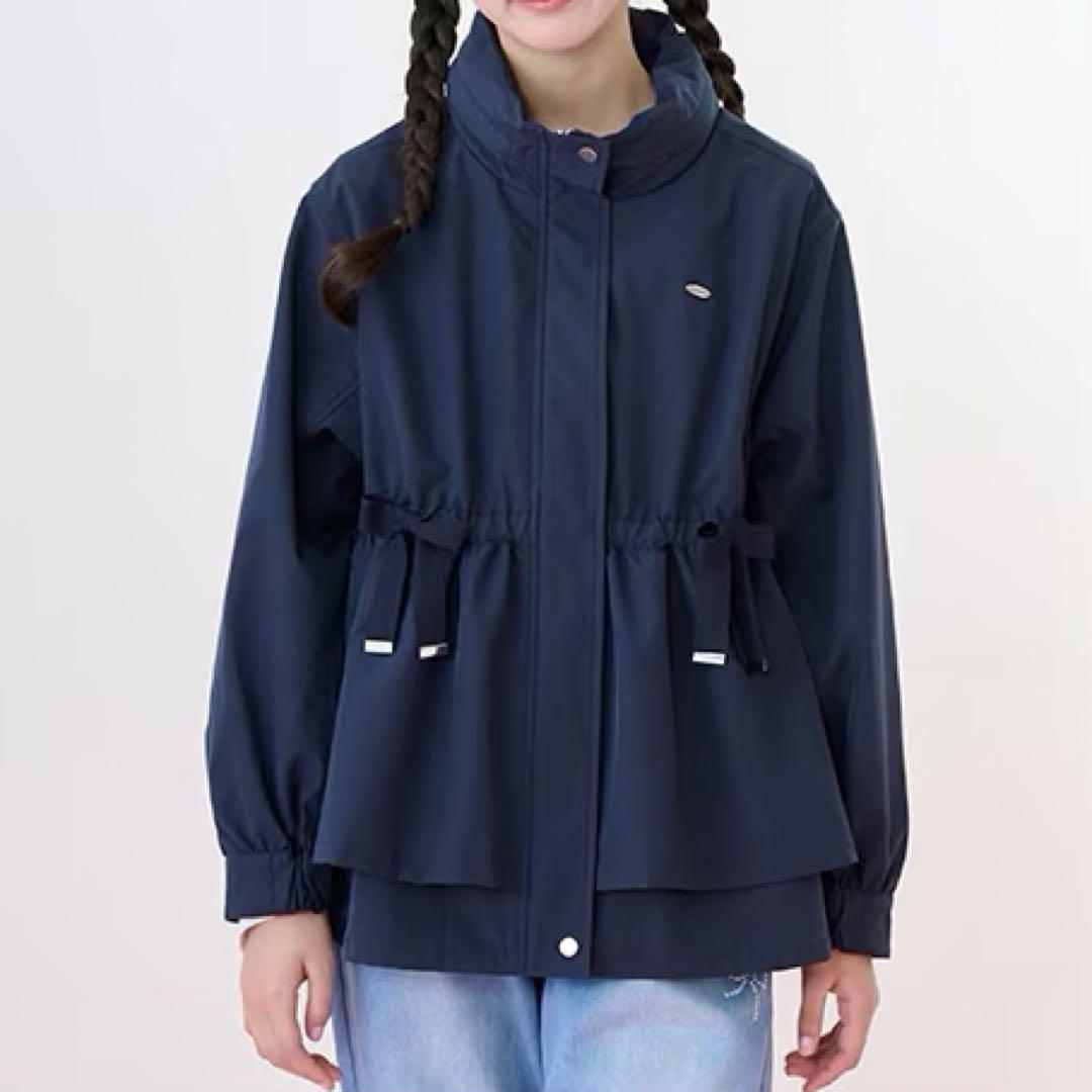 メゾピアノ新品新作タグ付き【はっ水】2WAYマウンテンパーカ160