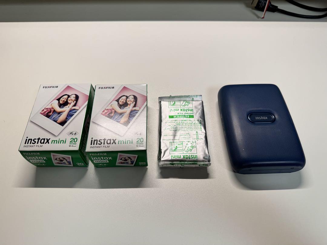 instax インスタントカメラ本体 ブルー　※チェキ付き