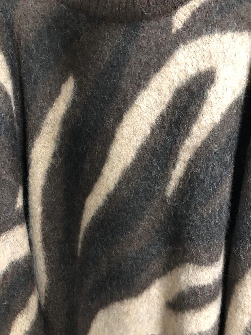 新品 MARKAWARE 24AW ZEBBRA アルパカ ゼブラ ニット
