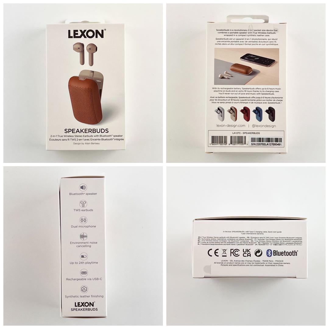 ⑥レクソンLEXON Bluetooth イヤホン スピーカー高品質　茶色 ⑥レクソンLEXON Bluetooth イヤホン スピーカー高品質 茶色