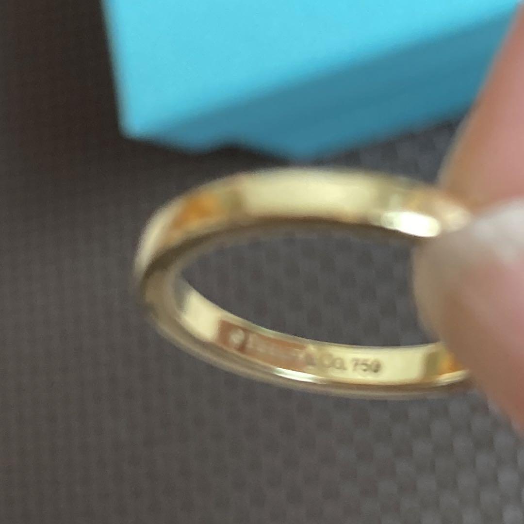 ティファニーTIFFANY&CO. ゴールドリング　750 9号　シンプル