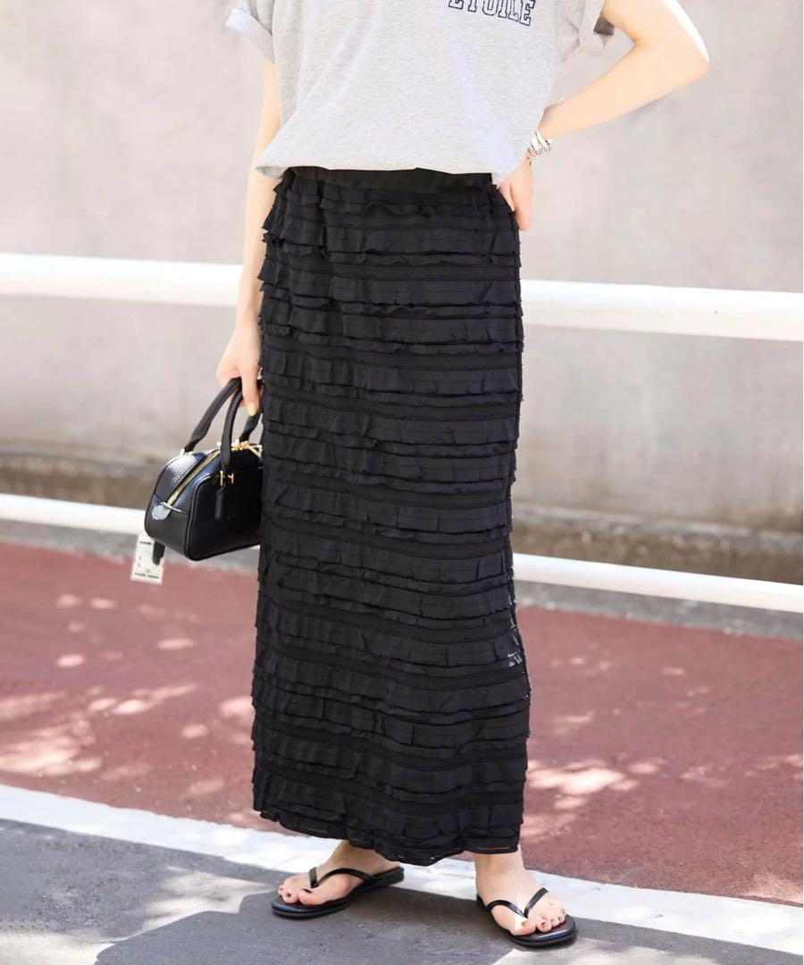 ☆新品 タグ付☆ スローブイエナ フリルカットソータイトスカート